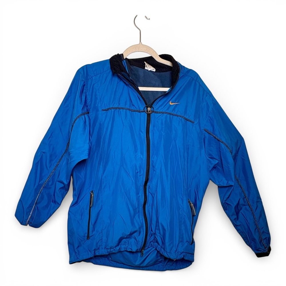 Vintage Y2K Nike Blue Windbreaker Jacket Streetwear Athletic Vintage Medium